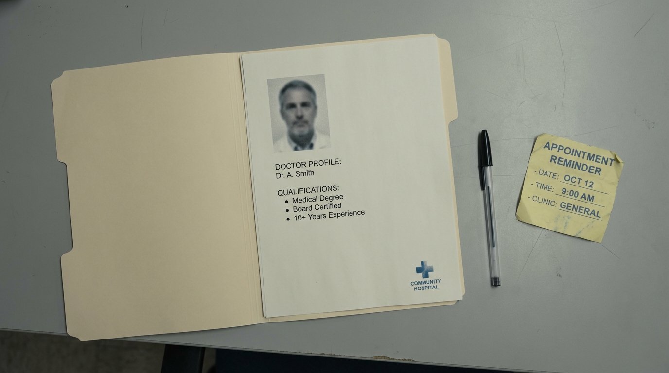 A generic, forgettable hospital doctor profile